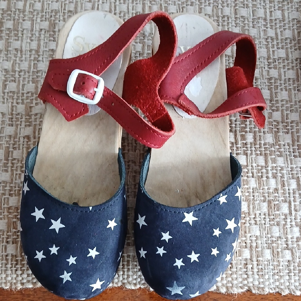 Sven Starry Navy and Red Mules